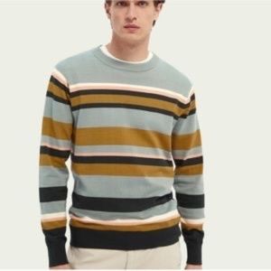 Scotch & Soda Lightweight Stripped Sweater- L